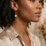 Brinco Pérola Folheado a Ouro 18k
