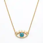 Colar olho grego folheado a ouro 18k - Imagem 3