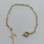 Pulseira Corrente com Pingente Fé - Imagem 3