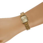 Relógio Feminino Quadrado Casual Dourado Referência: 32377LPMVDE1 - Imagem 4
