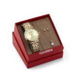 Kit Relógio Feminino Casual Dourado Com Semijoias Cód. 32596LPMKDE1K1 - Imagem 2