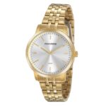 Relogio Mondaine Feminino dourado grande aço inox 99484lpmvda