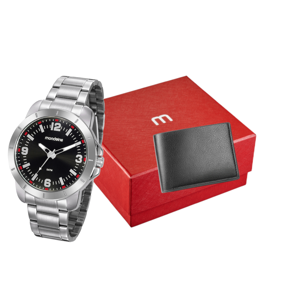 99519G0MVNE1K1 Relógio Mondaine Masculino Prata 99519G0MVNE1 - Imagem 1