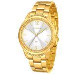 Relógio Lince Analógico Dourado Código LRGJ075L S2KX