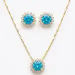 Conjunto Folheado a ouro 18k Colar e Brinco - Imagem 3