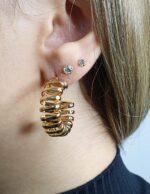 Brinco Argola Folheado a Ouro 18K - Imagem 2