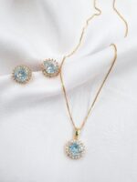 Conjunto Folheado Colar e Brinco a ouro 18k