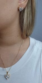 Conjunto Colar e Brinco Folheado a Ouro 18K - Imagem 3