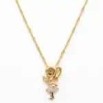 Colar com Pingente de Menina cravejado de micro zircônias - Imagem 3