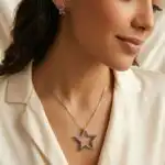 Conjunto Colar e Brinco Estrela Colorida