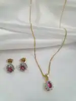Conjunto colar e brinco folheado ouro 18k - Imagem 3