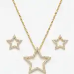 Conjunto Colar e Brinco Estrela Cravejado - Imagem 3