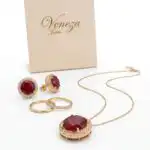 Conjunto colar e brinco folheado a ouro 18k - Imagem 3