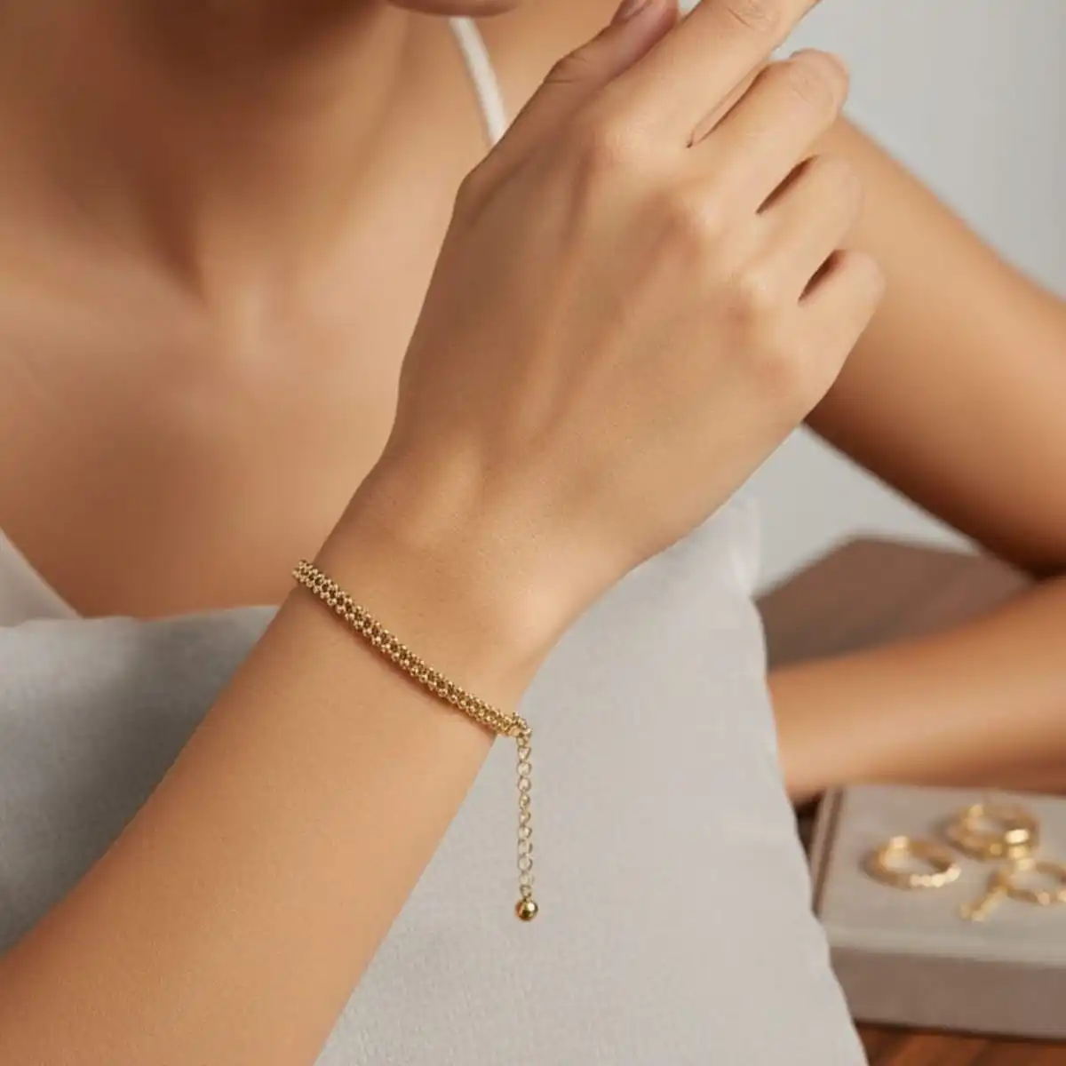 hh Pulseira Folheada a Ouro 18k - Imagem 1