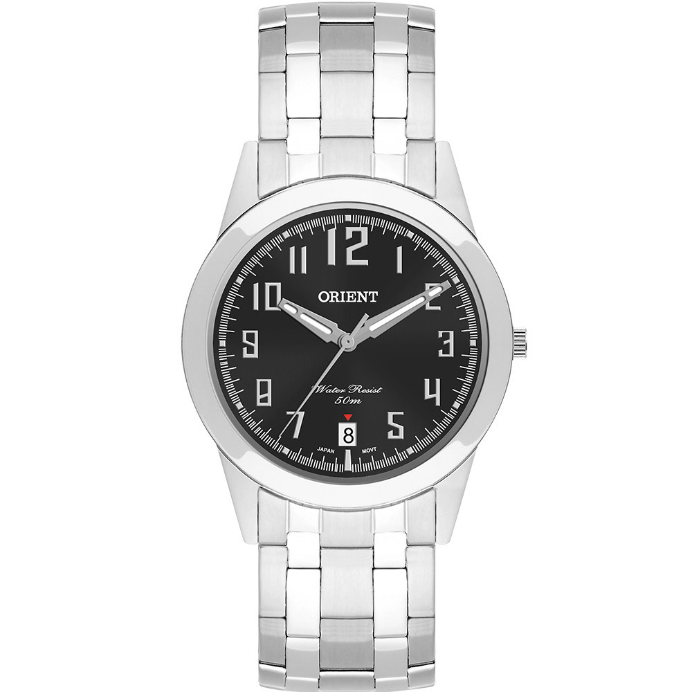 relogio-orient-masculino-mbss1132ap2sx Relógio Prata Orient Analógico Código MBSS1132AP2SX - Imagem 1