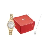 Kit Relógio Mondaine Feminino Dourad Código 32796Lpmkde1K1
