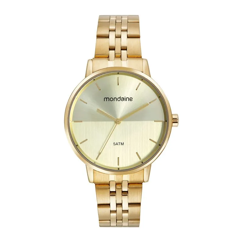 241199-800-auto Relógio Mondaine Feminino Dourado Código 32683LPMVDE1 - Imagem 1