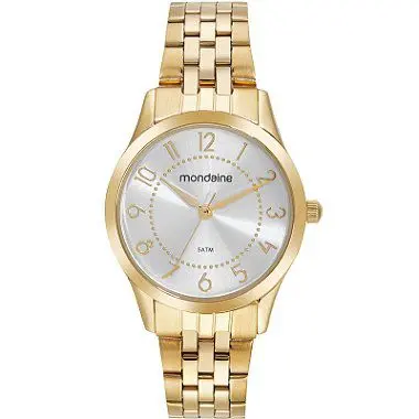 3d1c0bae38177e124d2df16e0c45daa2 Relógio Mondaine Dourado Feminino Código 32726LPMVDE1 - Imagem 1