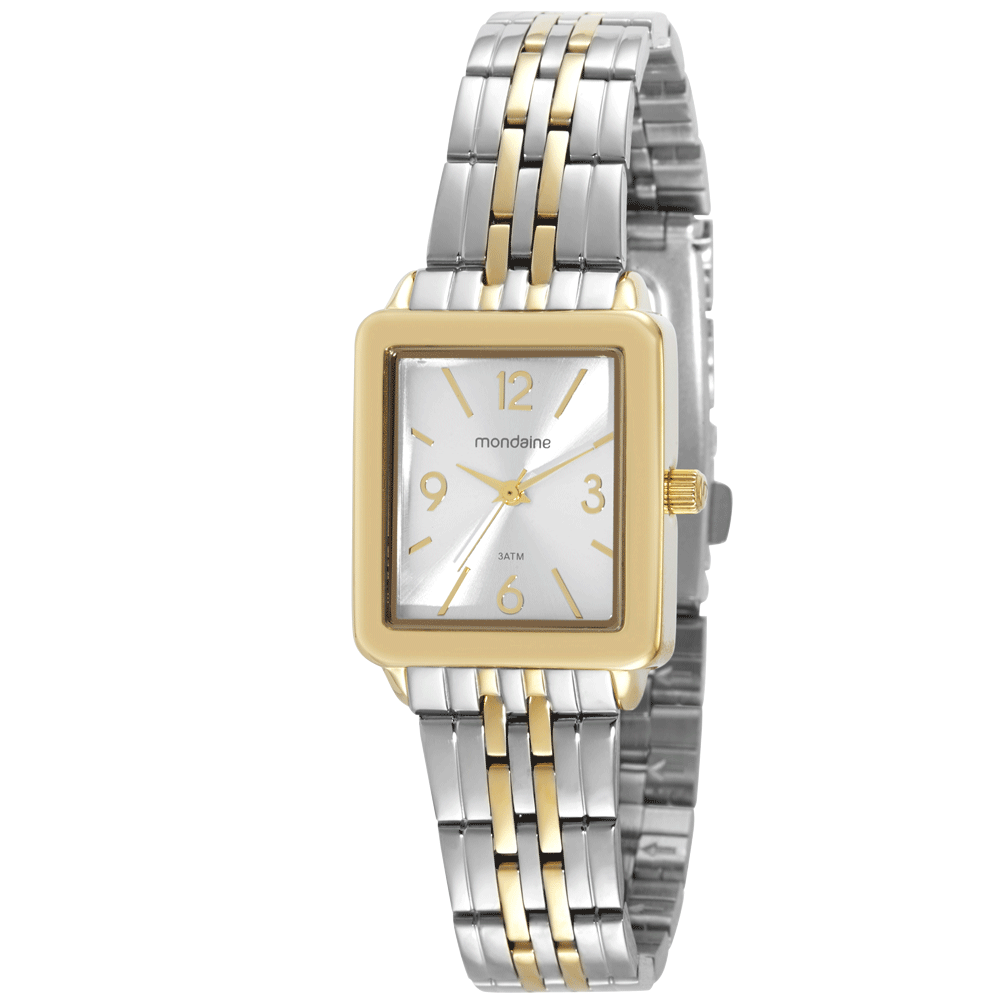 99617LPMVBE3 Relógio Mondaine Feminino Prata e Dourado Código 99617LPMVBE3 - Imagem 1