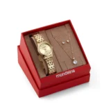 Kit Relógio Mondaine Dourado Feminino Código 32606LPMKDE1K1