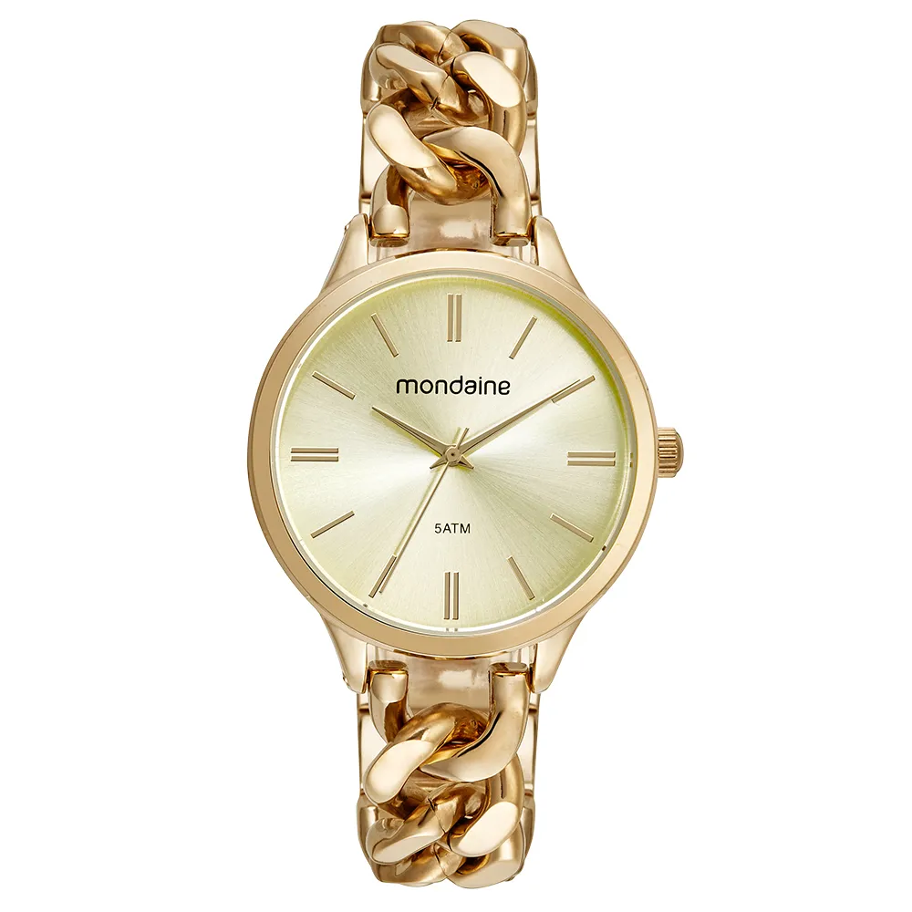 foto1 Relógio Mondaine Dourado Feminino Código 32591LPMVDM1 - Imagem 1