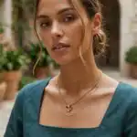 Choker Dupla com pingente de coração