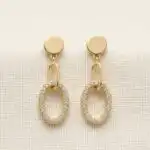 Brinco FOLHEADO A OURO 18K - Imagem 3