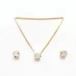 Conjunto de Colar e Brinco Folheada a Ouro18k - Imagem 3