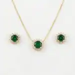 Conjunto colar e brinco folheado a ouro 18k - Imagem 3