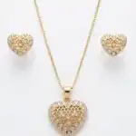 Conjunto de Coração Colar e Brinco - Imagem 3