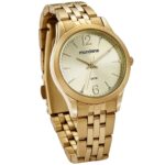 Kit Relógio Feminino Clássico Dourado Com Semijoias Referência: 32606LPMKDE1K1 - Imagem 2