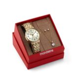 Kit Relógio Feminino Casual Dourado Com Semijoias. 32599LPMKDE1K1 - Imagem 3