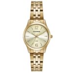 Kit Relógio Feminino Clássico Dourado Com Semijoias Referência: 32606LPMKDE1K1