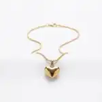 Colar coração folheado a ouro 18k - Imagem 3