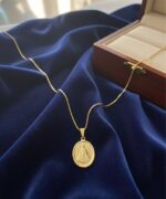 Colar Nossa Senhora Aparecida Folheado a ouro 18k. - Imagem 2