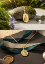 Colar Nossa Senhora Aparecida Folheado a ouro 18k. - Imagem 5