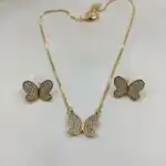 CONJUNTO COLAR E BRINCO BORBOLETA - Imagem 3