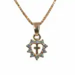 conjunto colar e brinco folheado a ouro 18k - Imagem 3