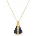 Colar nossa senhora Aparecida folheada a ouro18k - Imagem 3