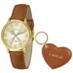 Kit  Relógio + Chaveiro Lince  Feminino   LRC4671L