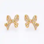Brinco Laço Dourado com Microzircônia. BLDM39 - Imagem 2