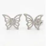 Brinco Borboleta Cravejado com Microzircônias. BBCM998 - Imagem 2
