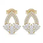 Brinco Gota Dourado Cravejado com Microzircônias. BGPCM25 - Imagem 2