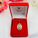Colar Medalha Nossa Senhora Desatadora dos Nós. Folheado a Ouro 18k. - Imagem 2
