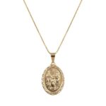 Colar com Medalha do Divino Pai Eterno Folheado a Ouro 18k. - Imagem 3