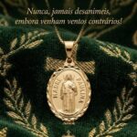 Medalha Madre Paulina Folheada a Ouro18k. - Imagem 3