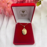Colar com Medalha Divino Espirito Santo Folheada a Ouro 18k. - Imagem 7