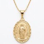 Medalha Madre Paulina Folheada a Ouro18k. - Imagem 5
