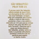 Colar com Medalha São Sebastião Folheado a Ouro 18k. - Imagem 4