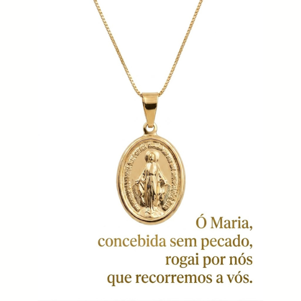 7 Colar com Medalha Nsra Graças Pequena. - Imagem 1